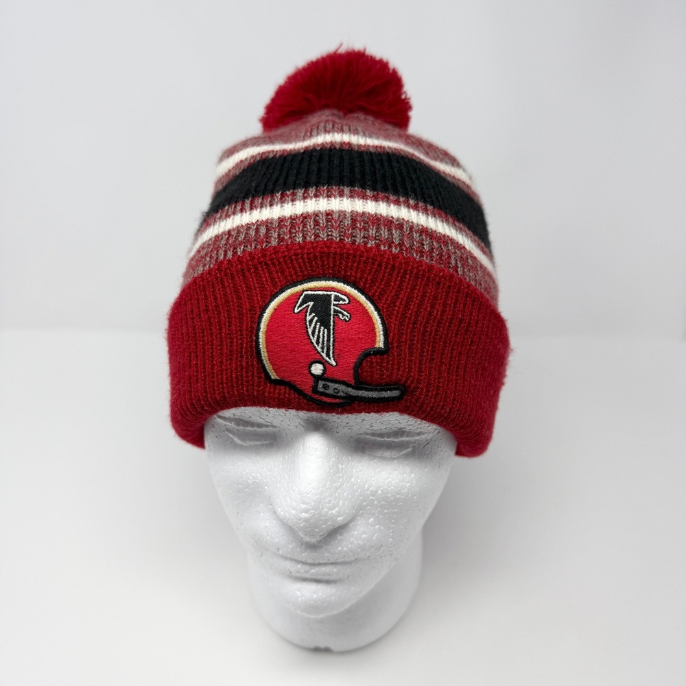 '47 Atlanta Falcons Beanie Cuff Knit Hat Black Red One Size NFL